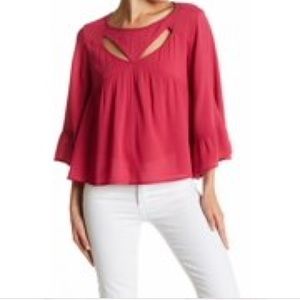 Pink wild pearl blouse